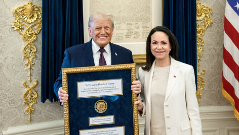 Maria Corina Machado ir Donaldas Trumpas / Daniel Torok/The White House / via REUTERS