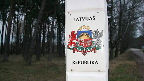 Ženklai pasienyje su Latvija