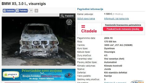 BMW X5 skelbimas