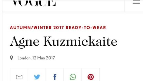 Dizainerė Agnė Kuzmickaitė