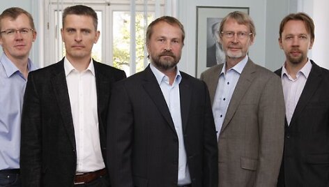 &bdquo;Eesti Media&ldquo; savininkai (i&scaron; kairės): Meelis Luhtas, Andresas Kullas, Margusas Linnam&auml;e, Martas Kadastikas ir Toomas Issakas 