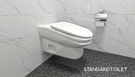 &bdquo;Standard Toilet&ldquo; unitazas specialiai pagamintas taip, kad ant jo sėdėti būtų nepatogu