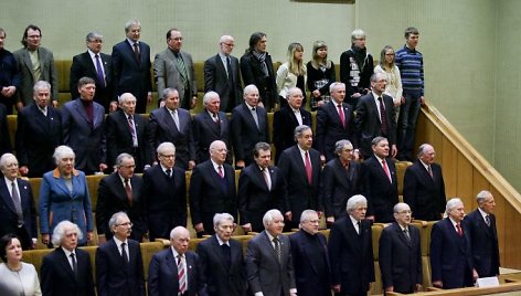 Dauguma signatarų į istorinę Seimo rūmų salę sugrįžta tik per iškilmingus minėjimus.