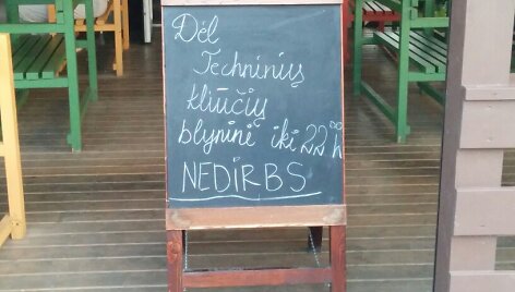 Nutrūkus elektros tiekimui užsidarė kavinės.