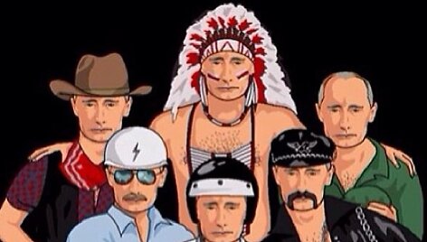 Tokį paveikslėlį, kuriame pa&scaron;iepiamas V.Putinas, paskelbė Madonna. 