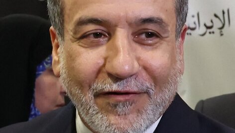 Irano užsienio reikalų ministras Abbasas Araghchi / HAITHAM AL-SHUKAIRI / AFP