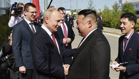 Vladimiras Putinas ir Kim Jong Unas