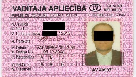 Vairuotojo pažymėjimas
