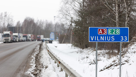 Vilkikų eilės ties Lietuvos-Baltarusijos pasienio punktu