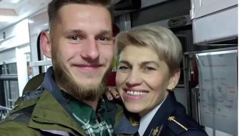 Iryna Jurčenko su sūnumi Dmytro Kozackiu