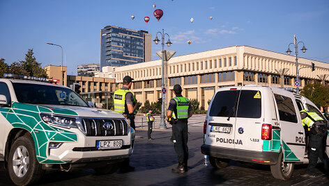 Policijos pajėgos &scaron;alia Seimo