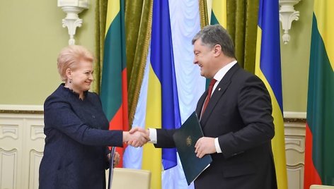 Dalia Grybauskaitė susitinka su Ukrainos Prezidentu Petro Porošenka