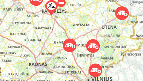 Slidžių kelių žymėjimas svetainėje Eismoinfo.lt
