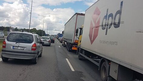 Spūstis ties Kleboni&scaron;kio tiltu Kaune