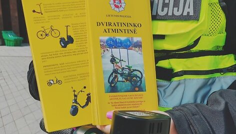 KET priminimas dviračių ir paspirtukų vairuotojams