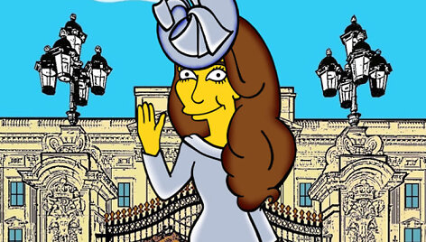 Kembridžo hercogienė Catherine perkelta į &bdquo;Simpsonų&ldquo; pasaulį