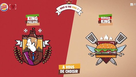 „Burger King“ reklama papiktino Belgijos karalių