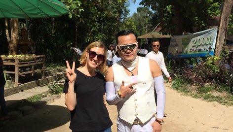 Reperis Psy Kambodžoje susitiko su lietuviais 