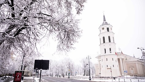 Į Vilnių sugrįžusi sniegu gausi žiema