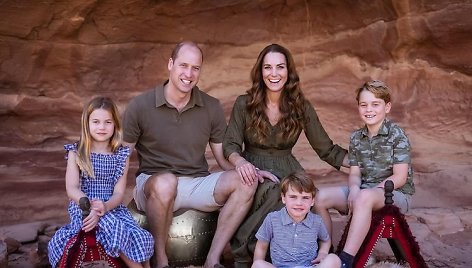 Kate Middleton ir princas Williamas su šeima