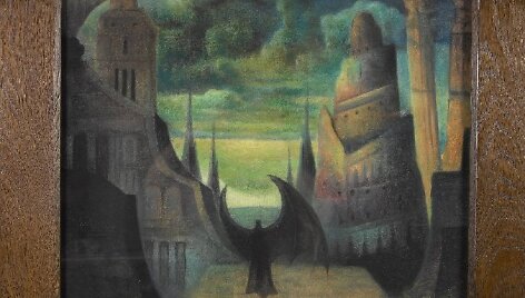 &Scaron;veicarijos aukciono namuose siūlomo M.K.Čiurlionio paveikslo &bdquo;Demonas&ldquo; kopija