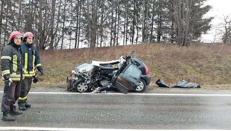 Skaudi avarija tarp Kretingos ir Palangos.