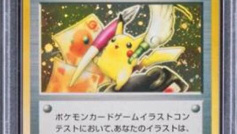 Reta pokemonų kortelė aukcione parduota už rekordinę 54 970 dolerių sumą