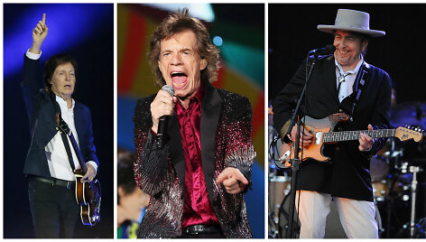 Paulas McCartney, &bdquo;The Rolling Stones&ldquo; lyderis Mickas Jaggeris ir Bobas Dylanas