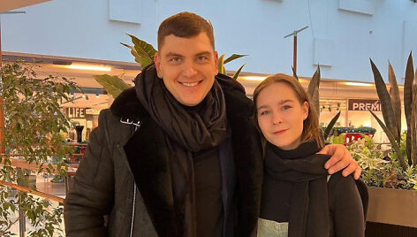Rolandas Mackevičius ir mokytoja Aistė