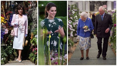 Joan Collins, Kembridžo hercogienė Catherine ir karalienė Elizabeth II su vyru princu Philipu