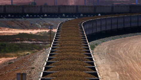&bdquo;Rio Tinto&ldquo; traukinys, pakrautas geležies rūdos