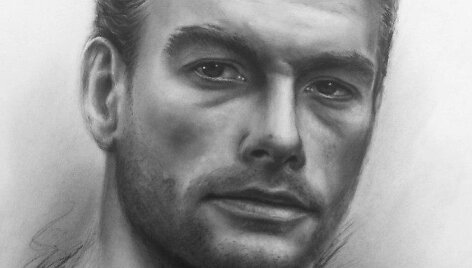 Ryčio Songailos pie&scaron;tas Jeano Claude'o Van Damme'o portretas