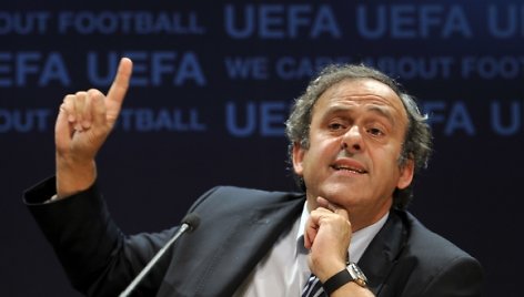 UEFA prezidentas Michelis Platini.