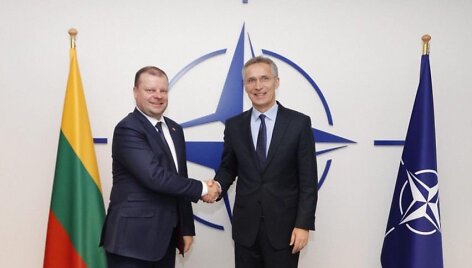 Saulius Skvernelis Briuselyje susitiko su NATO generaliniu sekretoriumi Jensu Stoltenbergu