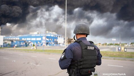 Rusijos ataka prie&scaron; amerikiečių gamyklą Ukrainoje