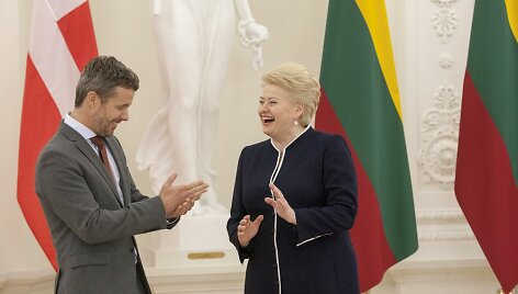 Danijos princas Frederikas ir Lietuvos prezidentė Dalia Grybauskaitė