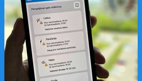 Meteo.lt įspėja apie audringus orus