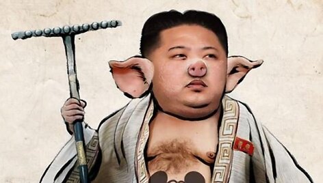 Kinai juokiasi i&scaron; Kim Jong Uno