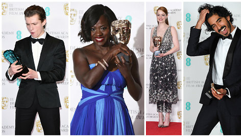 Tomas Hollandas, Viola Davis, Emma Stone ir Devas Patelis