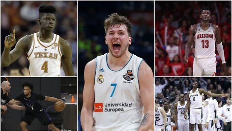 NBA naujokų biržos favoritai, L.Dončičius (viduryje) tarp jų.