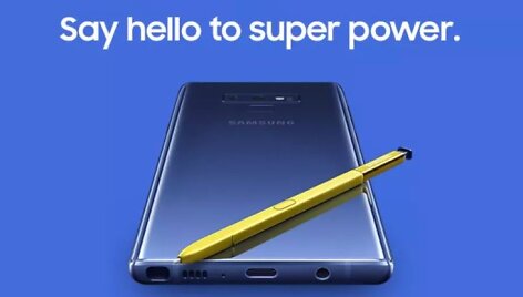 &bdquo;Samsung Galaxy Note 9&ldquo; nuotrauka i&scaron; oficialios svetainės