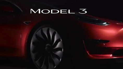&bdquo;Tesla Model 3&ldquo; logotipas