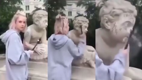 Paauglė &bdquo;instagramerė&ldquo; Lenkijoje nudaužė 200 metų senumo statulos nosį