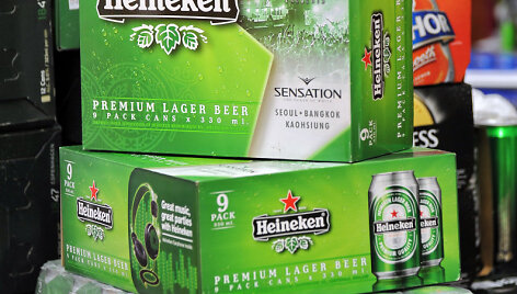 &bdquo;Heineken&ldquo; alaus dėžės