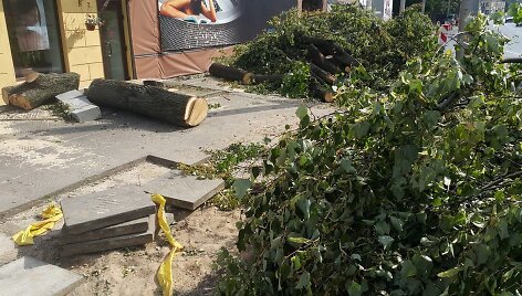 Betvarkė Kauno Bir&scaron;tono gatvėje
