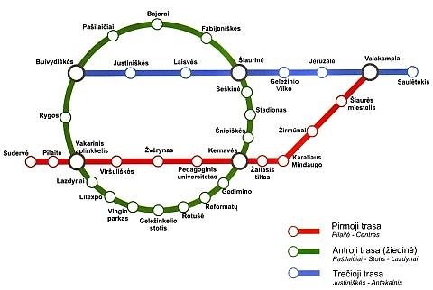 „Metro sąjūdžio“ vizualizacija/Vilniaus metro