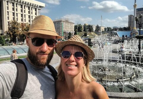 Kamilės Kielaitės Sienkievič ir Bogdano Sienkievičiaus vie&scaron;nagė Kijeve