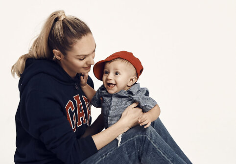 Candice Swanepoel su sūnumi Anacanu