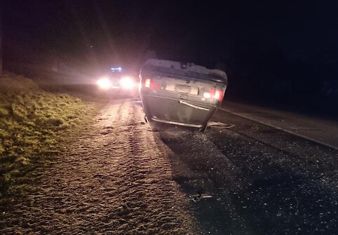 Apvirtęs kontrabandininkų &bdquo;Audi A6&ldquo;