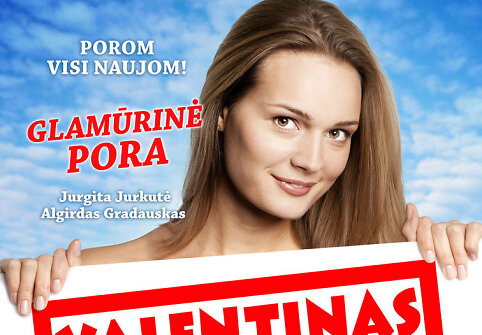 Filmo &bdquo;Valentinas už 2rų&ldquo; plakatas su Algirdu Gradausku ir Jurgita Jurkute